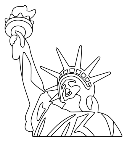 Statue Of Liberty Emoji From Structures Coloring Page